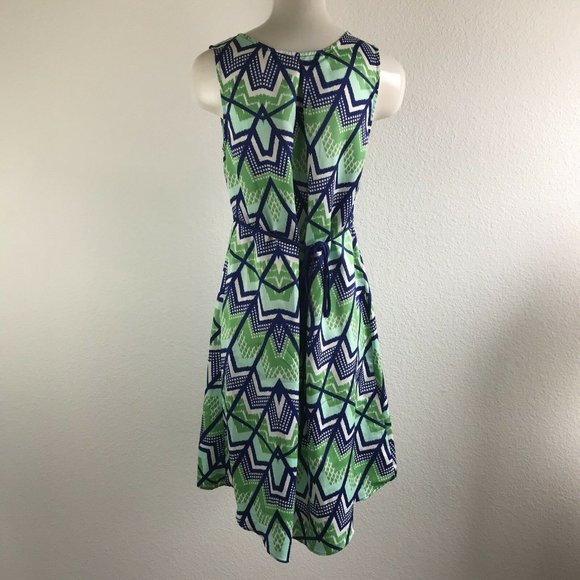 M60 MISS SIXTY Silky Retro Mod Print Empire Dress - Picture 9 of 12